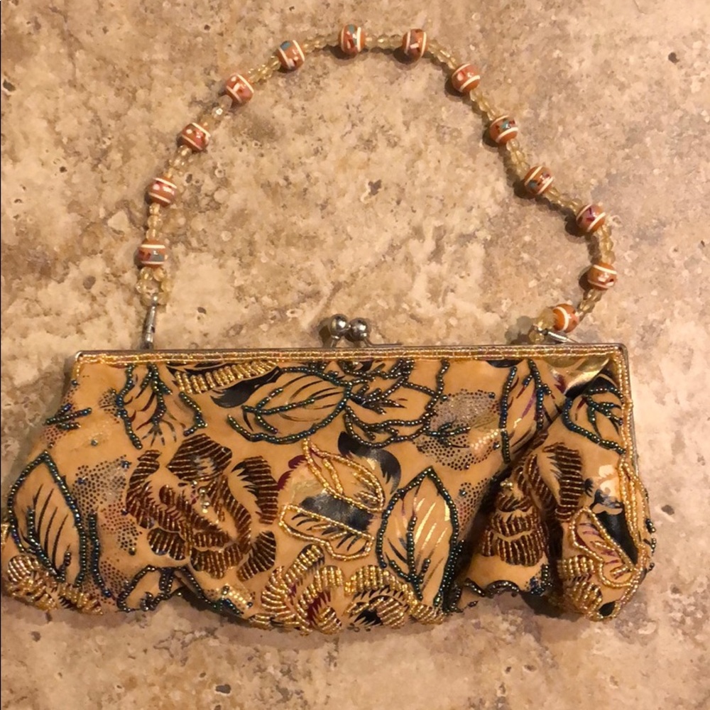Fun beaded clutch